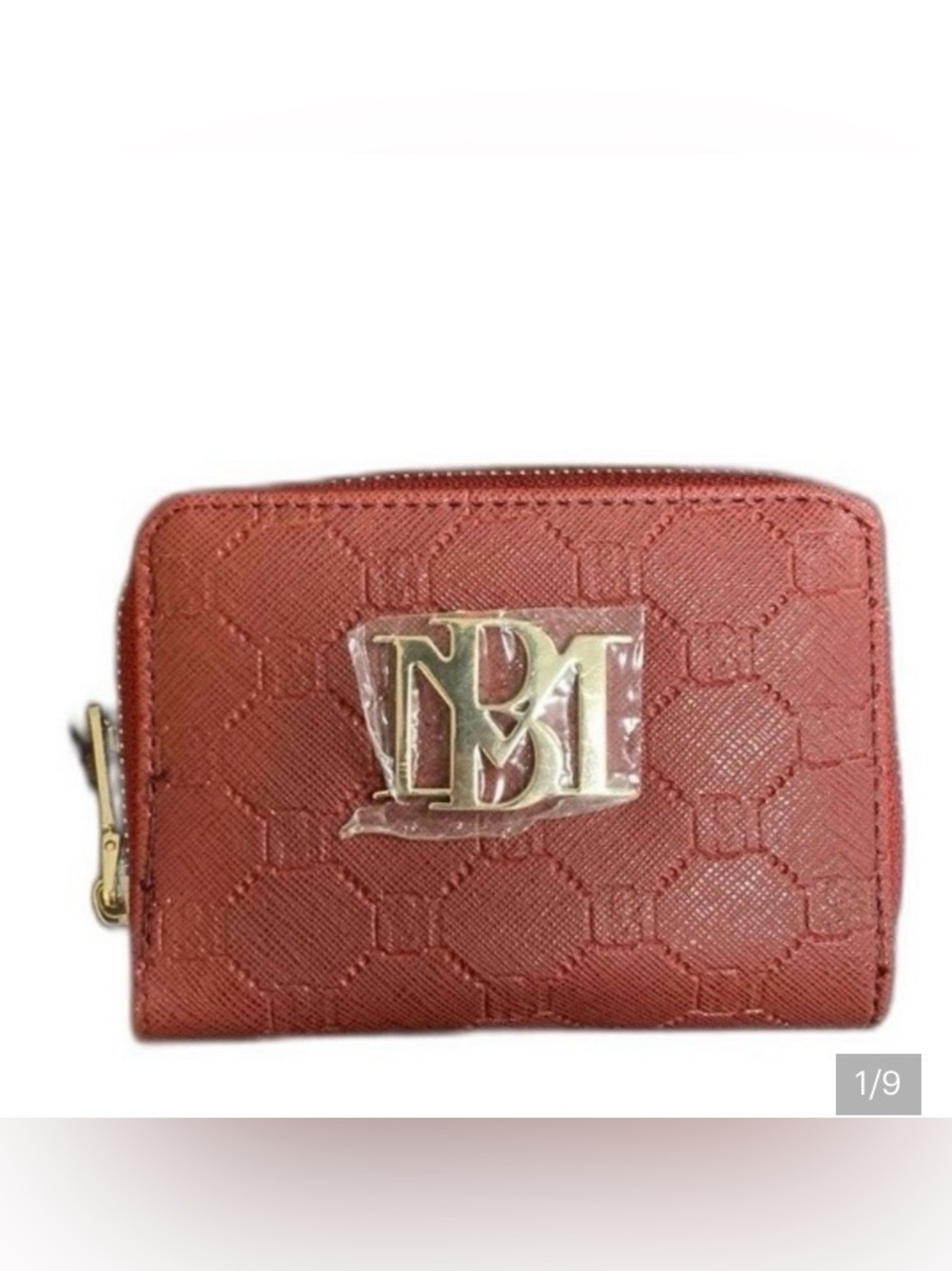 Badgley Mischka Wine Red Vegan Leather Wallet NWT